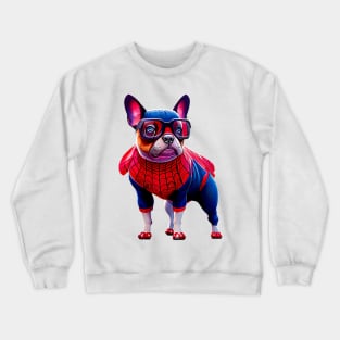 Super Frenchie: Red and Blue Hoodie Version 2 Crewneck Sweatshirt